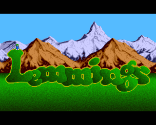 Lemmings title screen for Amiga CD32